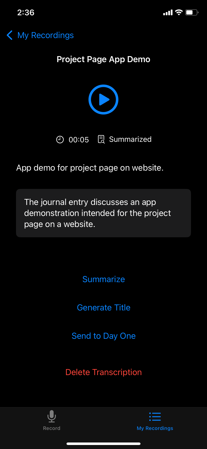 JournalStudio screen 6